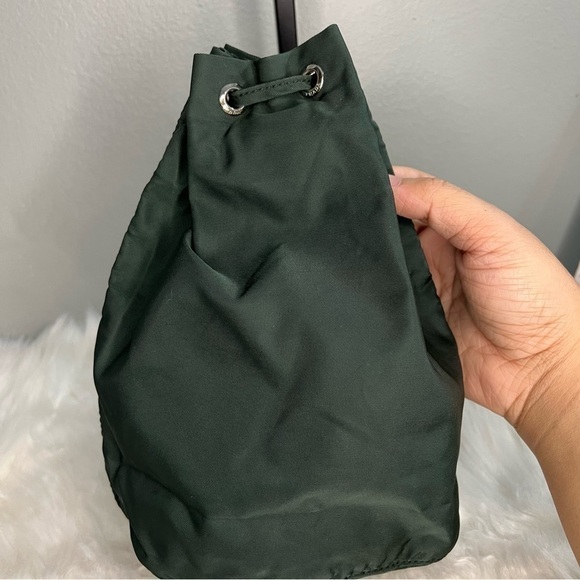 Prada NYLON DRAWSTRING BUCKET POUCH (green) - Picture 7 of 17